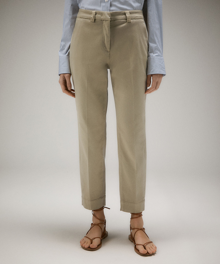 Pantalone chino in cotone stretch PED5345 99011950 802 PEUTEREY Sesamo 