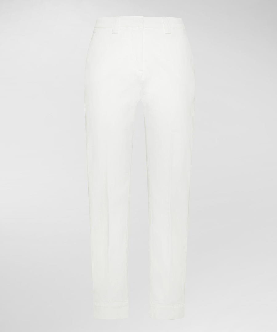 Pantalone chino in cotone stretch PED5345 99011950 BIA PEUTEREY White 