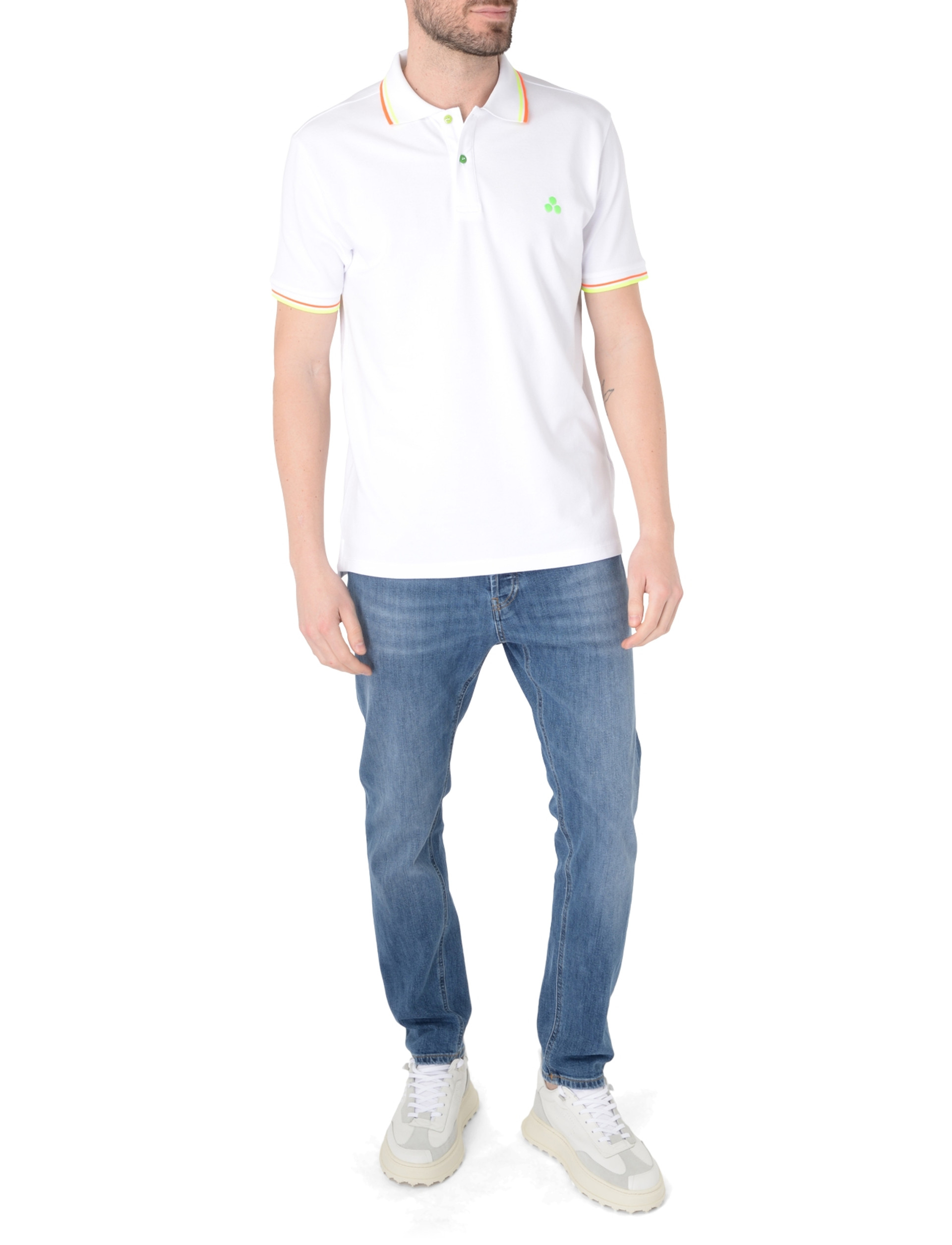 Polo manica corta PEU5123 99011991 730 PEUTEREY White 
