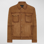 Giacca camicia in suede effetto used PEU5415 99012295 466 PEUTEREY Chipmunk 