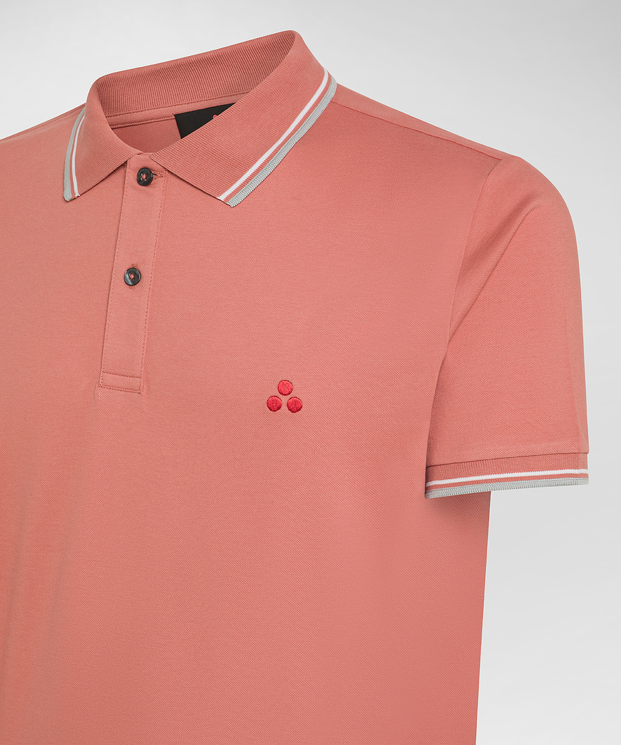 Polo in piquè di cotone stretch PEU5468 99011991 460 PEUTEREY Terracotta 