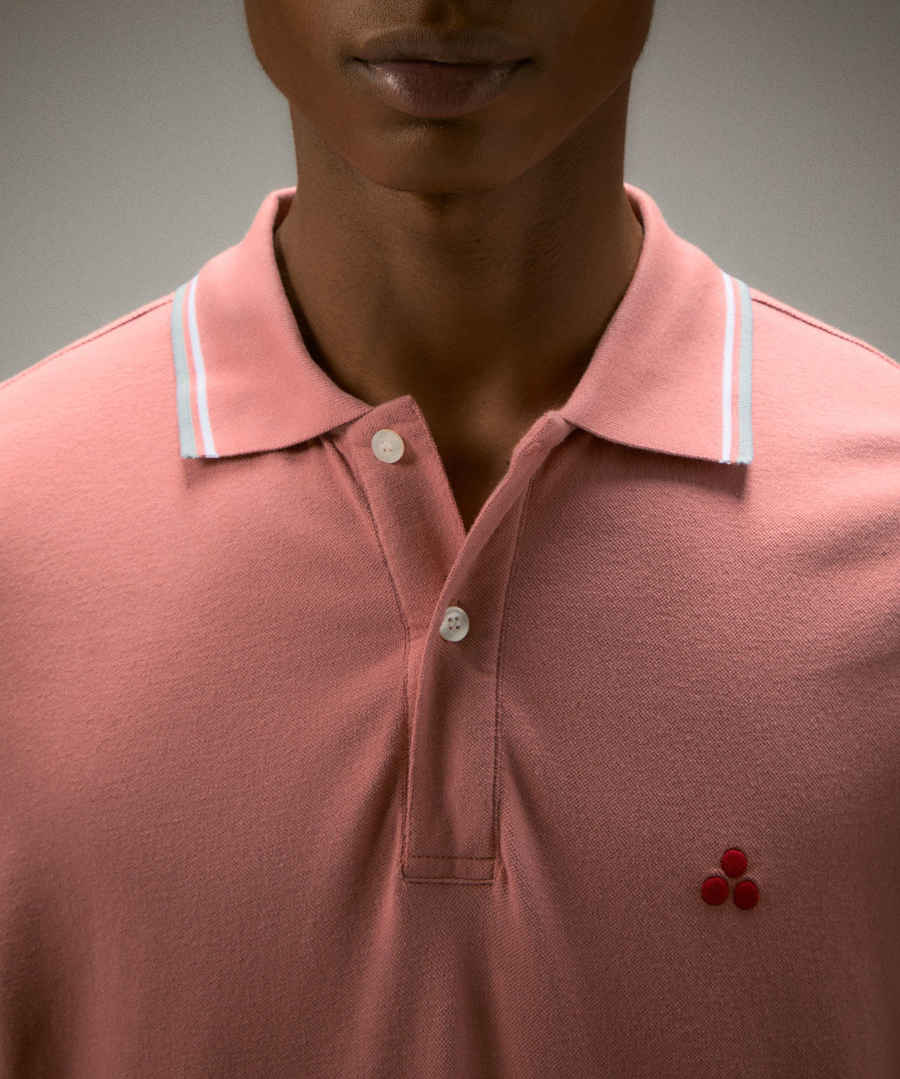 Polo in piquè di cotone stretch PEU5468 99011991 460 PEUTEREY Terracotta 