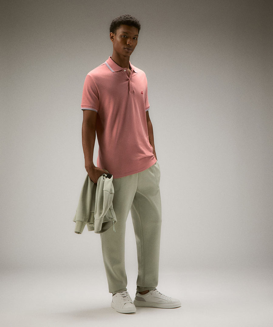 Polo in piquè di cotone stretch PEU5468 99011991 460 PEUTEREY Terracotta 