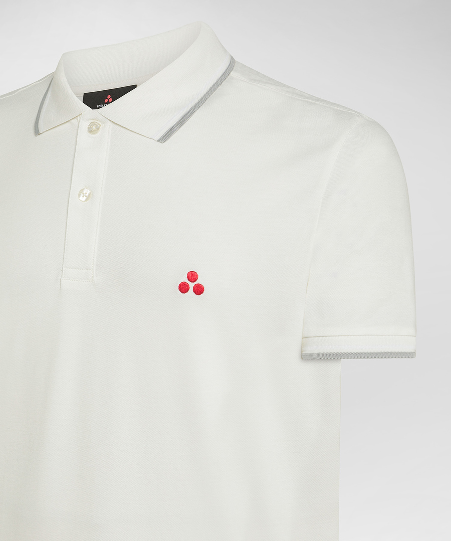 Polo in piquè di cotone stretch PEU5468 99011991 730 PEUTEREY Papiro 