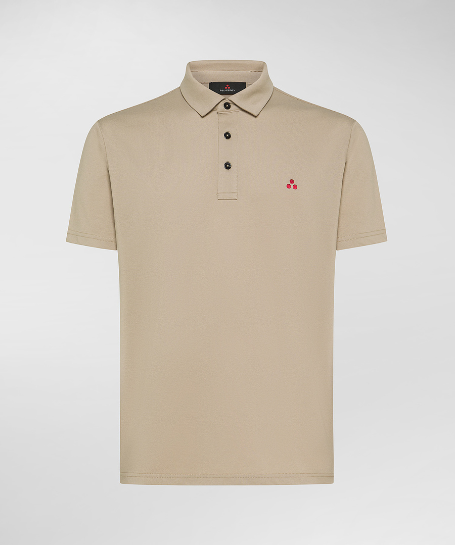Polo in piquè di cotone stretch PEU5471 99012182 859 PEUTEREY Amaretto 