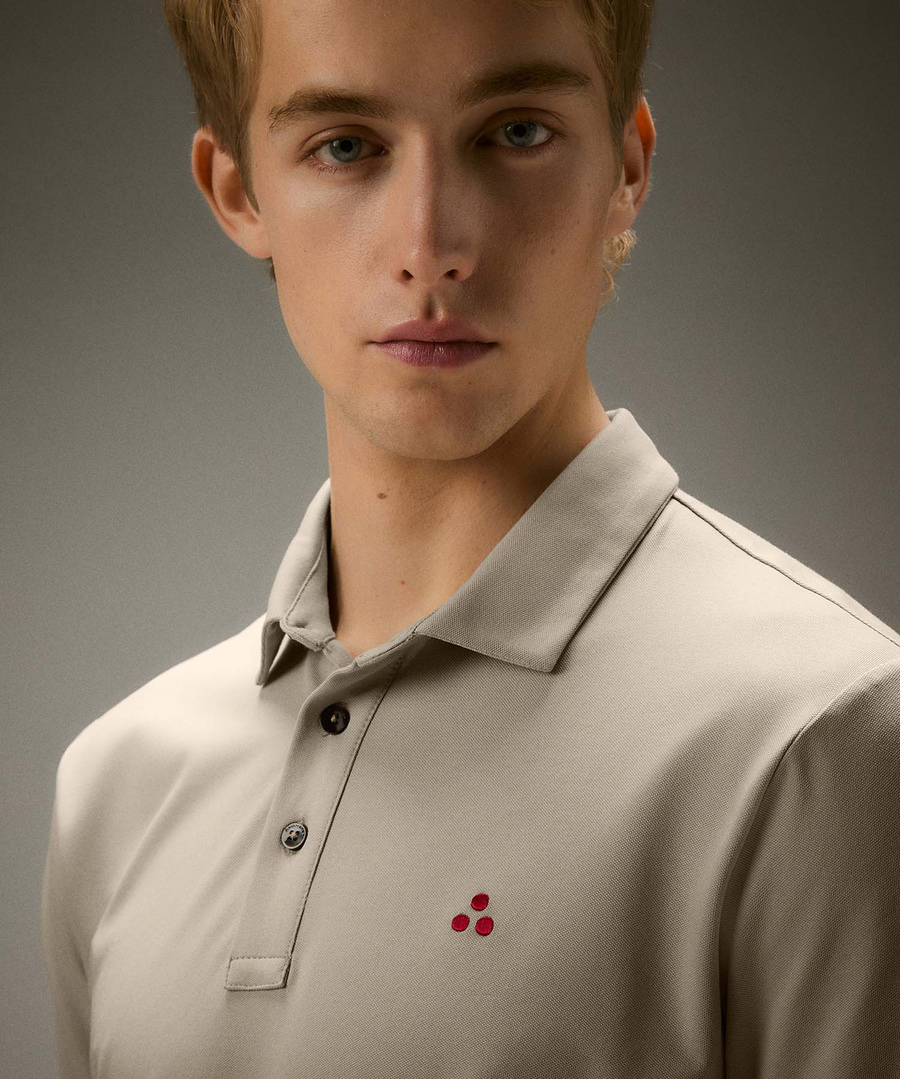 Polo in piquè di cotone stretch PEU5471 99012182 859 PEUTEREY Amaretto 