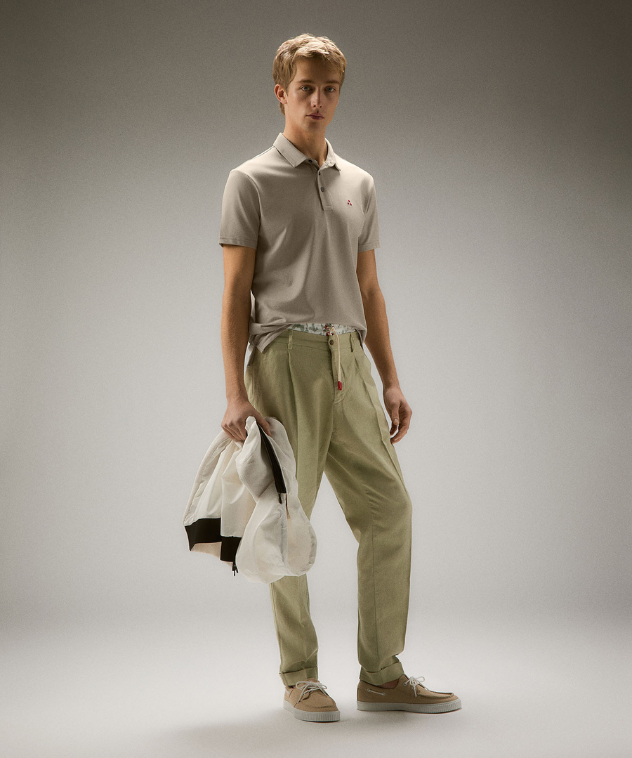 Polo in piquè di cotone stretch PEU5471 99012182 859 PEUTEREY Amaretto 