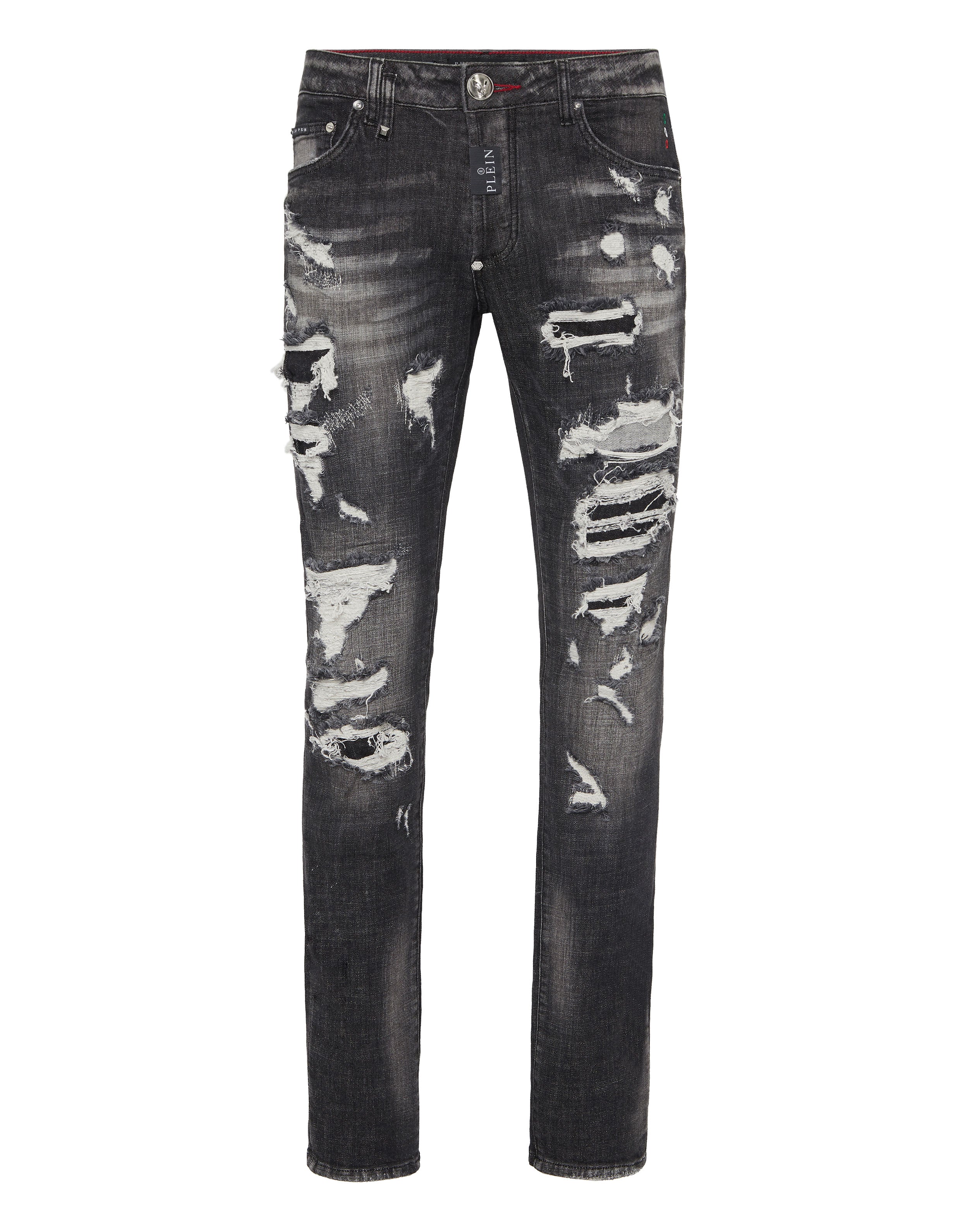 Jeans slim fit effetto used MDT4011 PDE004N 02 02RX PHILIPP PLEIN Riot black 