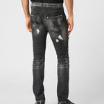 Jeans slim fit effetto used MDT4011 PDE004N 02 02RX PHILIPP PLEIN Riot black 