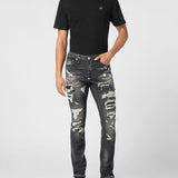 Jeans slim fit effetto used MDT4011 PDE004N 02 02RX PHILIPP PLEIN Riot black 