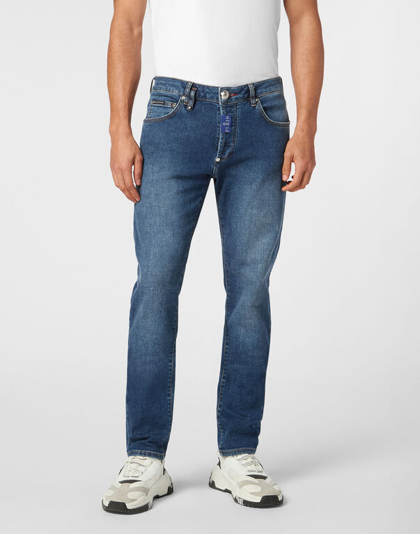 Jeans slim fit stone washed MDT4011 PDE004N 02 08HS PHILIPP PLEIN Blue shark 