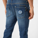Jeans slim fit stone washed MDT4011 PDE004N 02 08HS PHILIPP PLEIN Blue shark 