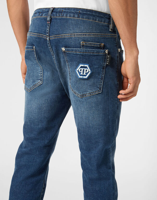 Jeans slim fit stone washed MDT4011 PDE004N 02 08HS PHILIPP PLEIN Blue shark 