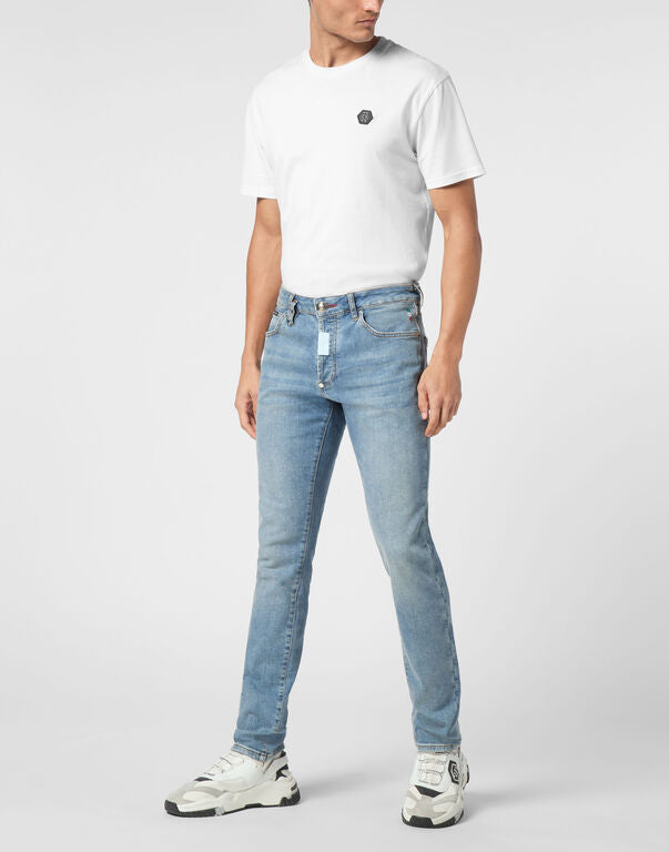Jeans slim fit bleached MDT4011 PDE004N 02 13MI PHILIPP PLEIN Saltnpepa 