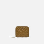 Portafoglio quadrato in pelle Monogram imprimè 100249A1YB C83Q PINKO Torrone-antique gold 