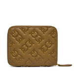 Portafoglio quadrato in pelle Monogram imprimè 100249A1YB C83Q PINKO Torrone-antique gold 