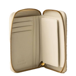 Portafoglio quadrato in pelle Monogram imprimè 100249A1YB Z14Q PINKO Bianco seta-antique gold 