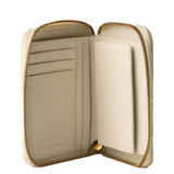 Portafoglio quadrato in pelle Monogram imprimè 100249A1YB Z14Q PINKO Bianco seta-antique gold 