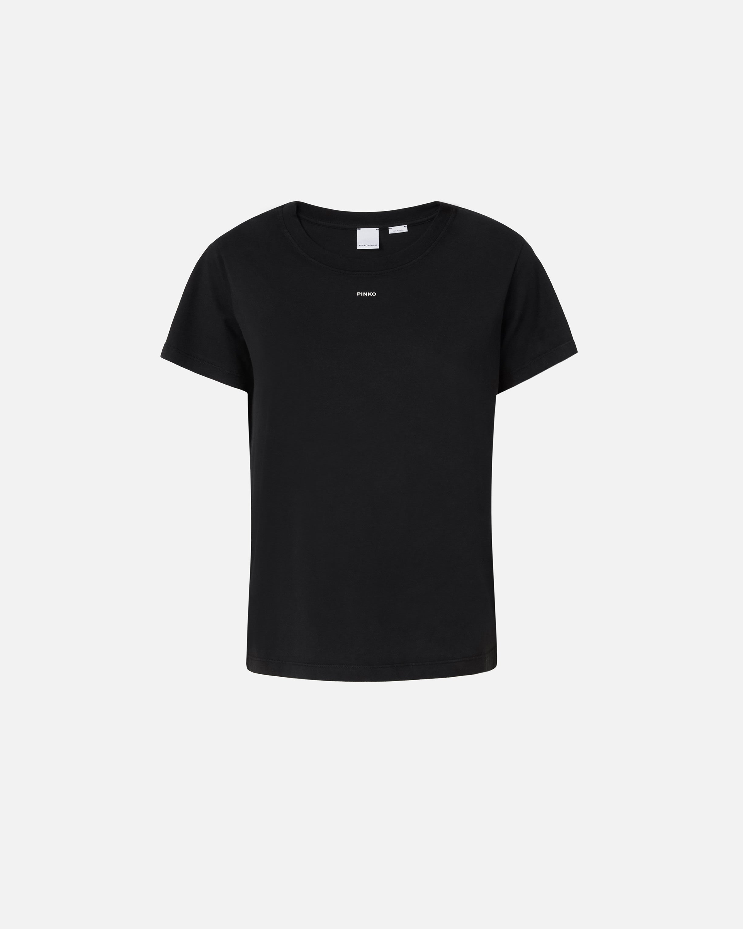 T-shirt mini logo 100373A228 Z99 PINKO Nero 