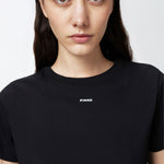 T-shirt mini logo 100373A228 Z99 PINKO Nero 