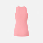 Top canottiera a costine con logo uccellini 100807A2C1 N55 PINKO Coral assolato 