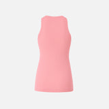Top canottiera a costine con logo uccellini 100807A2C1 N55 PINKO Coral assolato 