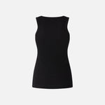 Top canottiera a costine con logo uccellini 100807A2C1 Z99 PINKO Nero limousine 