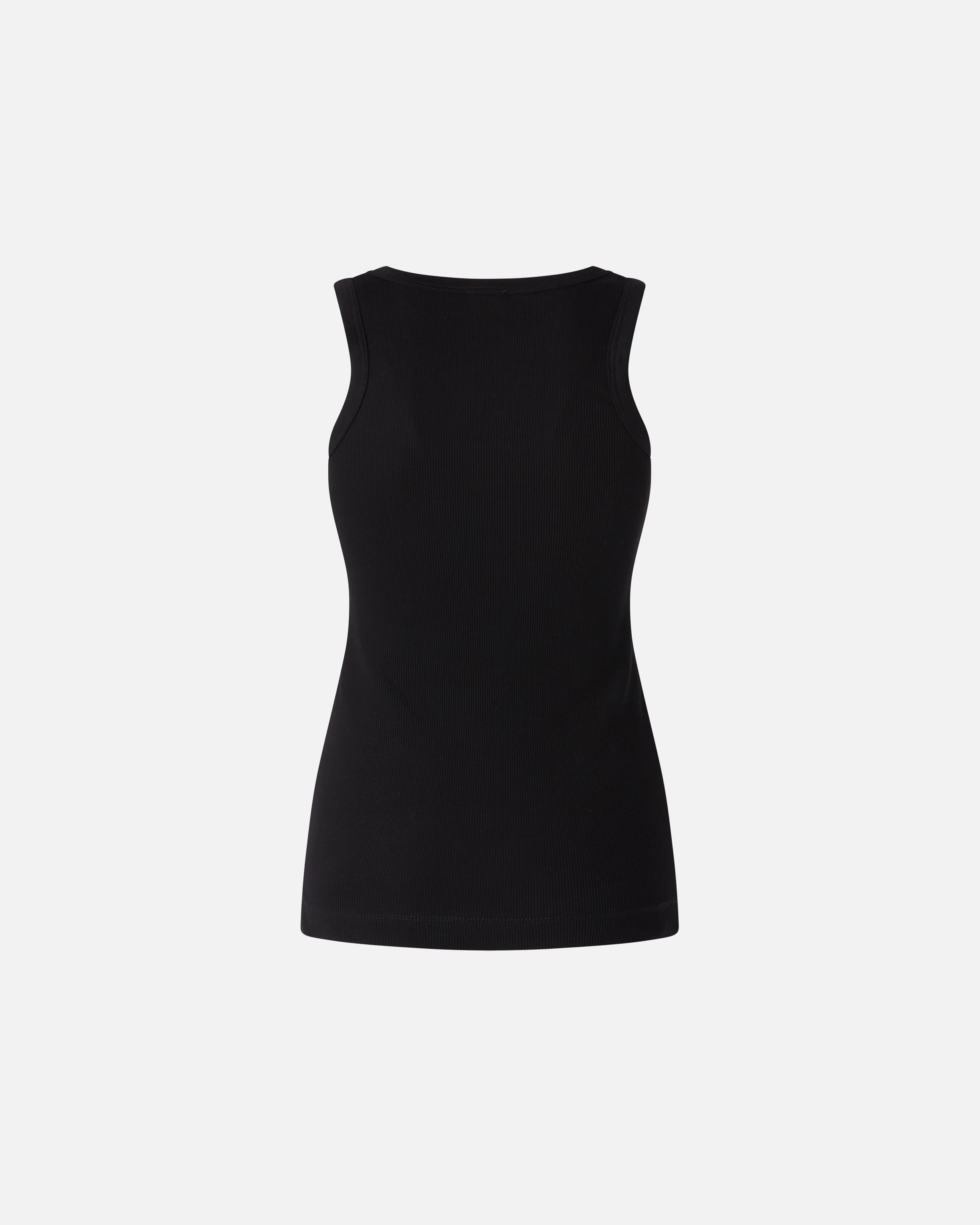Top canottiera a costine con logo uccellini 100807A2C1 Z99 PINKO Nero limousine 