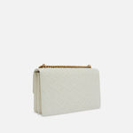 Borsa Love Bag a tracolla in pelle con logo 100941A1YB Z14Q PINKO Bianco seta-antique gold 