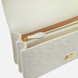 Borsa Love Bag a tracolla in pelle con logo 100941A1YB Z14Q PINKO Bianco seta-antique gold 