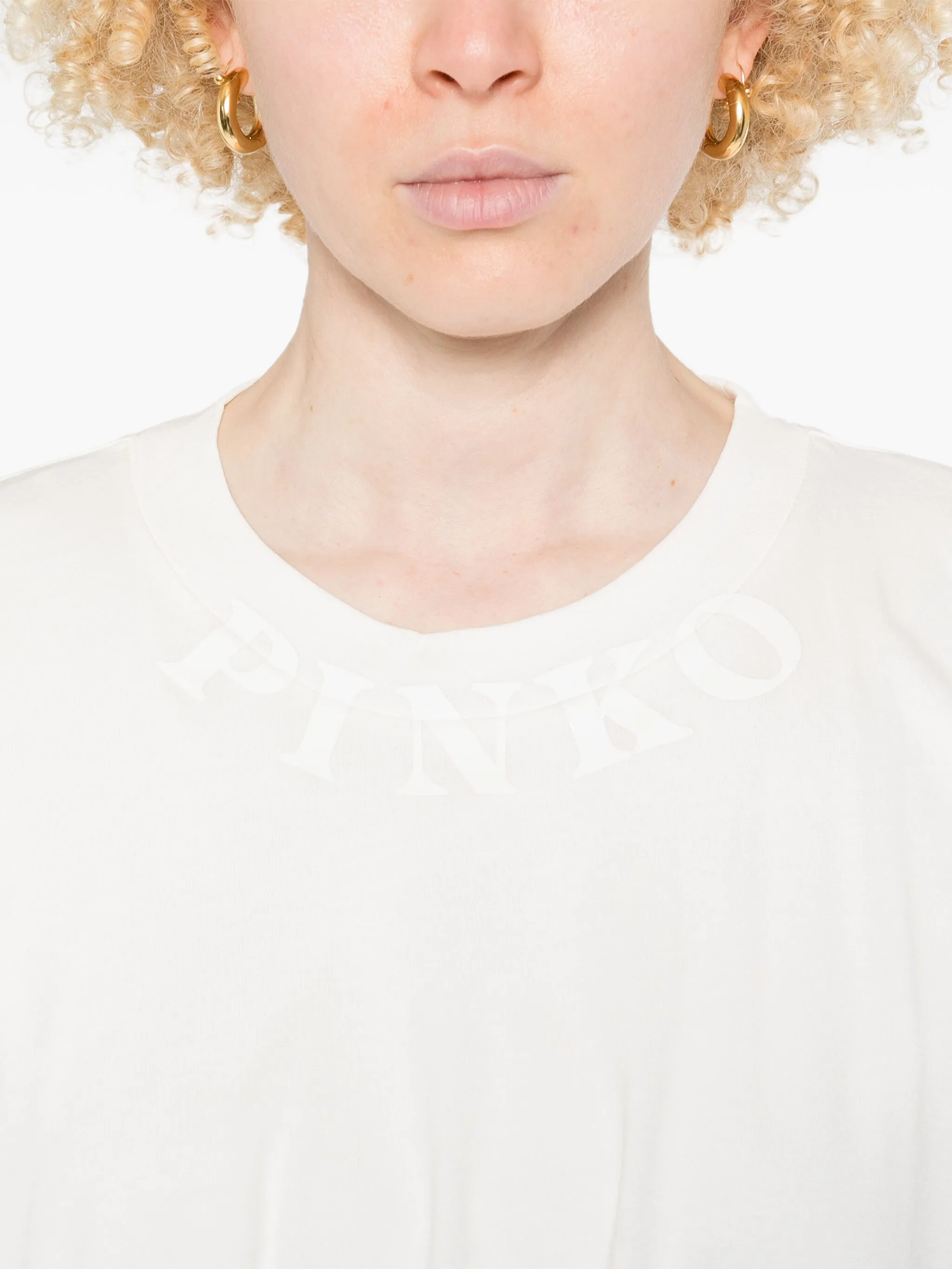 T-Shirt manica corta 104257A2D2 Z05 PINKO Bianco 