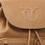 Zainetto multitasche in pelle bottalata 104351A1LF C83Q PINKO Torrone-antique gold 