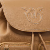 Zainetto multitasche in pelle bottalata 104351A1LF C83Q PINKO Torrone-antique gold 