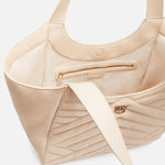 Borsa shopper in tessuto riciclato trapunta puzzle 104536A1EU C50Q PINKO Begie-grigio fumo antique 