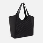 Borsa shopper in tessuto riciclato trapunta puzzle 104536A1EU Z99Q PINKO Nero-antique gold 