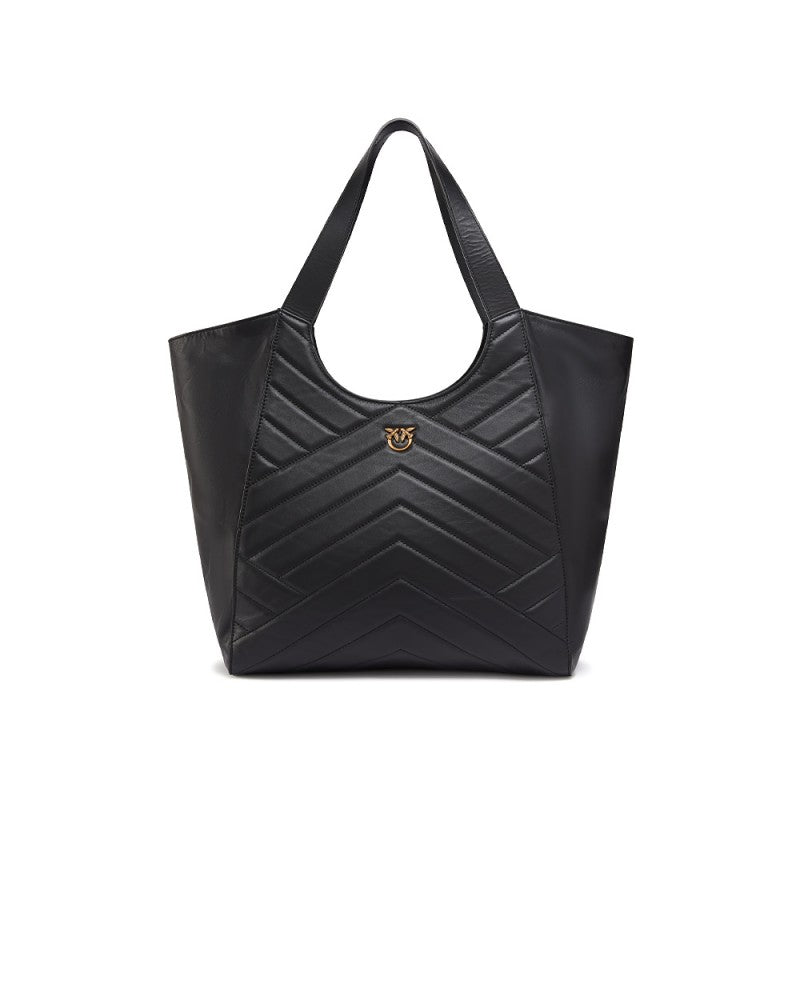 Borsa in pelle 104536A2AO Z99Q PINKO Nero-antique gold 