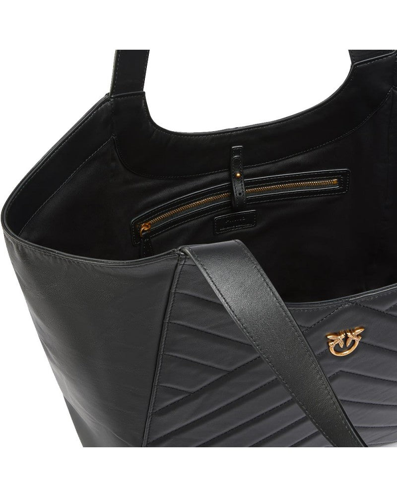 Borsa in pelle 104536A2AO Z99Q PINKO Nero-antique gold 