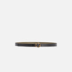 Cintura sottile reversibile in pelle 104592A2BY ZS1Q PINKO Nero/verde/ant.gold 