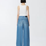 Jeans palazzo in denim medio chiaro 104601A2DR PJO PINKO Lav. medio chiaro 