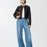 Jeans palazzo in denim medio chiaro 104601A2DR PJO PINKO Lav. medio chiaro 