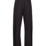 Pantaloni larghi con cinturini in vita 104648A2ER Z99 PINKO Nero limousine 