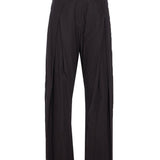 Pantaloni larghi con cinturini in vita 104648A2ER Z99 PINKO Nero limousine 