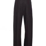 Pantaloni larghi con cinturini in vita 104648A2ER Z99 PINKO Nero limousine 