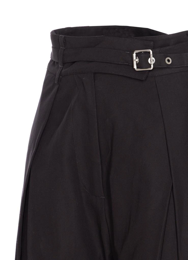 Pantaloni larghi con cinturini in vita 104648A2ER Z99 PINKO Nero limousine 