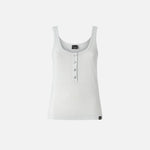 Top a canotta in maglia metallizzata con bottoni 104649A2CQ I17 PINKO Argento-metallizzato 