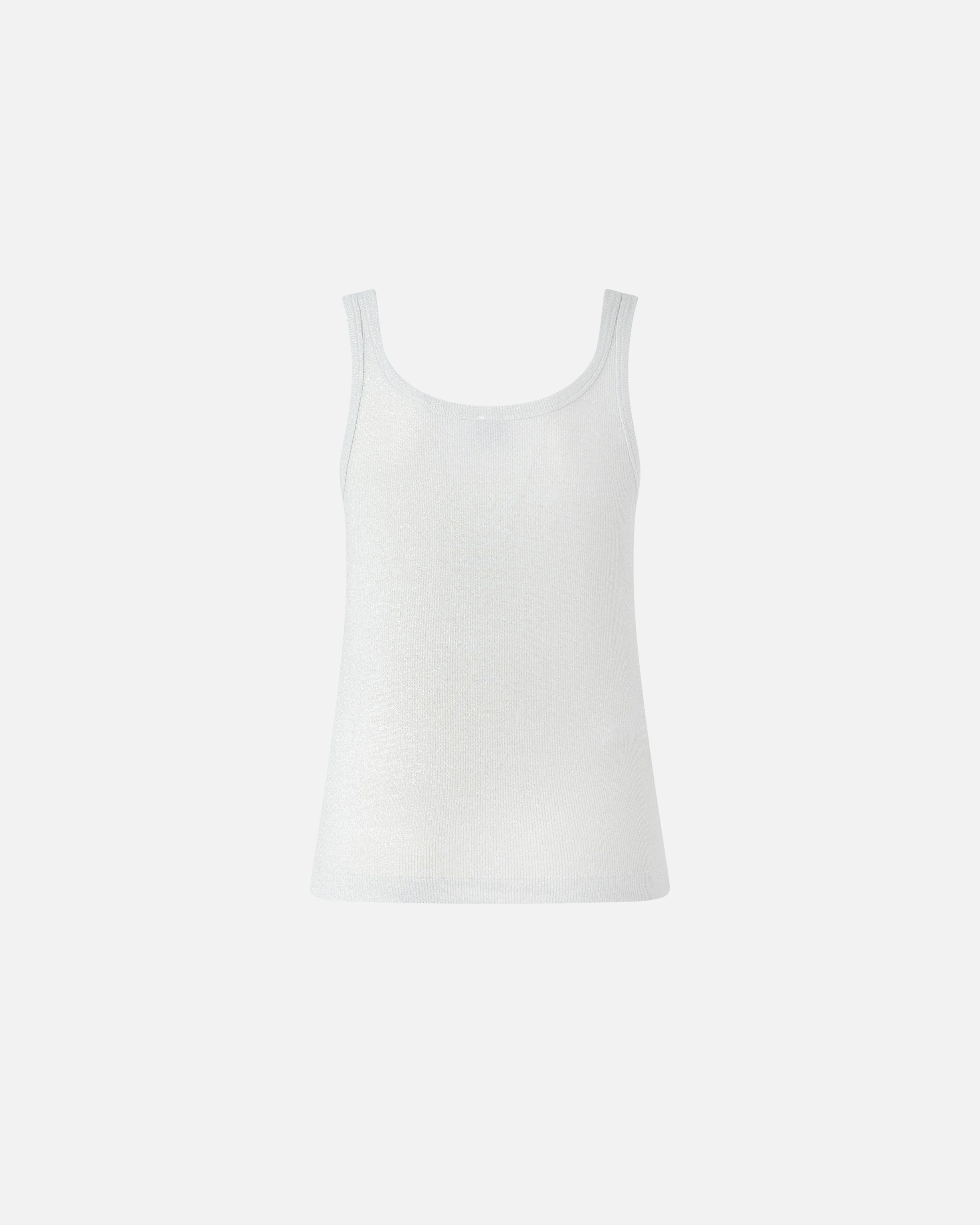 Top a canotta in maglia metallizzata con bottoni 104649A2CQ I17 PINKO Argento-metallizzato 