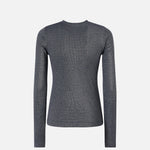 Maglia serafino metallizzata a costine 104651A2CQ EI2 PINKO Blue argento 