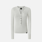 Maglia serafino metallizzata a costine 104651A2CQ I17 PINKO Argento-metallizzato 