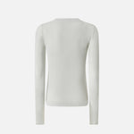 Maglia serafino metallizzata a costine 104651A2CQ I17 PINKO Argento-metallizzato 