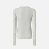 Maglia serafino metallizzata a costine 104651A2CQ I17 PINKO Argento-metallizzato 